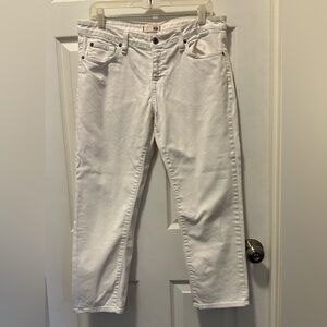 BDG Mid Rise Straight Leg White Jeans